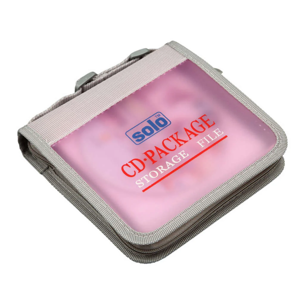 Solo Computer CD Wallet Zipper Frosted Pink CD 032