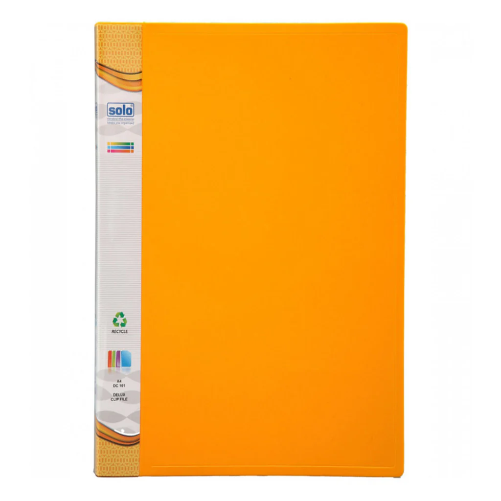 Solo Delux Clip File Orange A4 DC 101