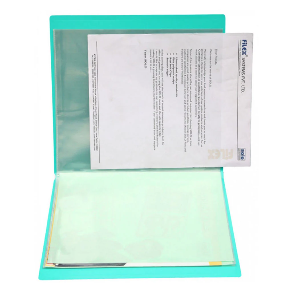 Solo Display File With 20 Pockets Tango Green A4 DF 201