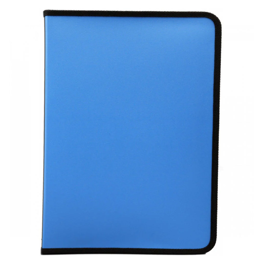 Solo Display File With 20 Pockets Zipper Closure Blue F/C Size ZB 011