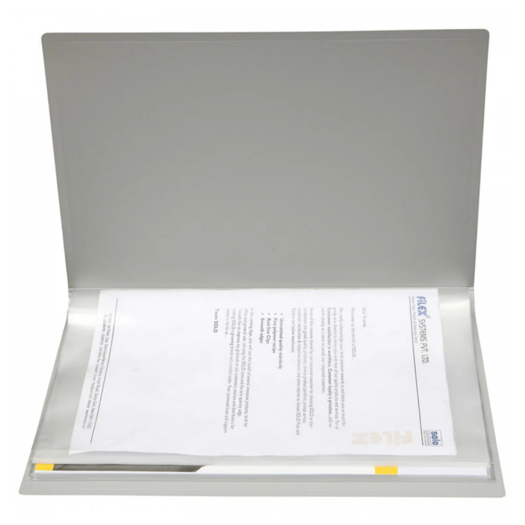 Solo Display File With 40 Pockets Grey F/C Size DF 212