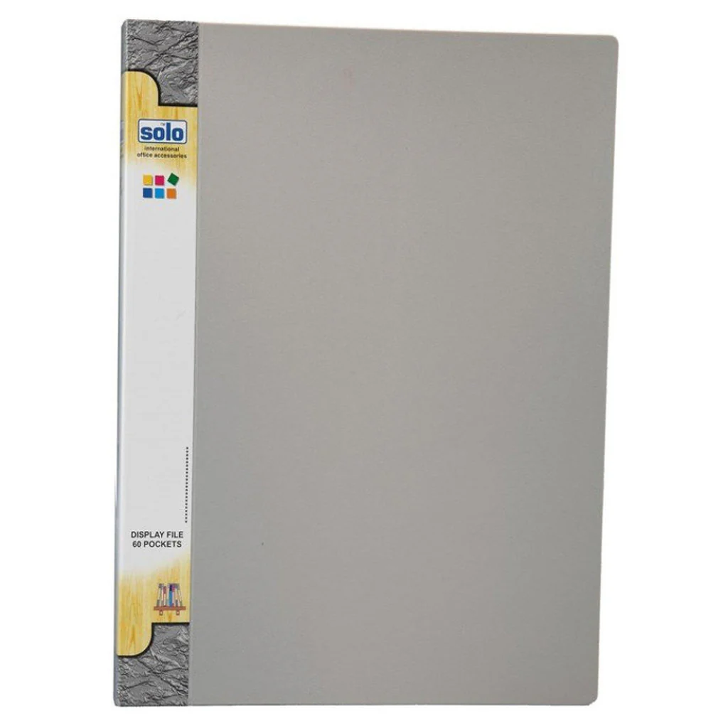 Solo Display File With 60 Pockets Grey A4 DF 203