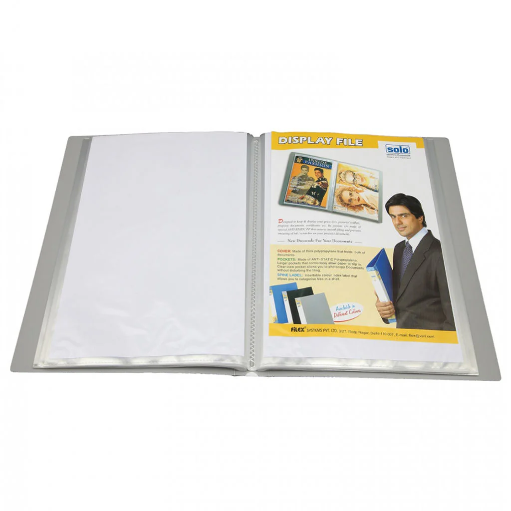 Solo Display File With 60 Pockets Grey A4 DF 203 - Image 2