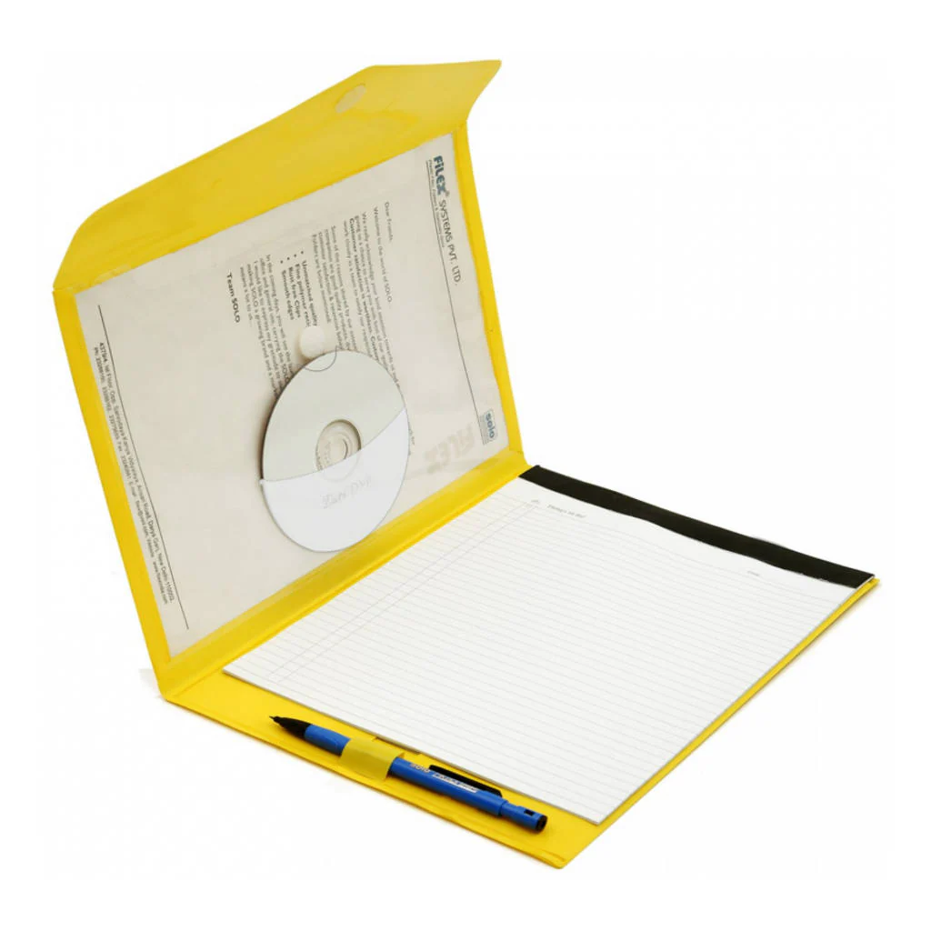 Solo Document Bag With Pad Tango Yellow A4 CC 105 - Image 2