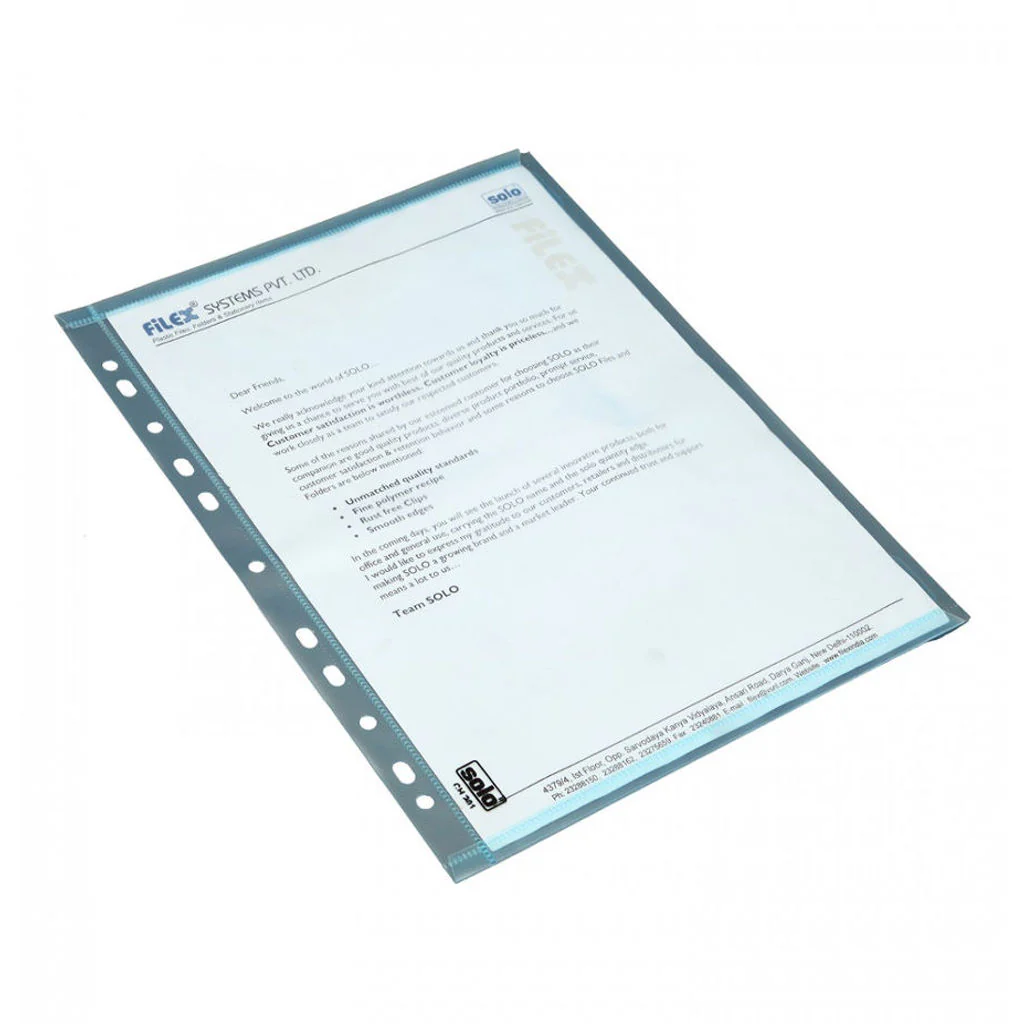 Solo Document File bag Transparent White A4 CH 201 - Image 2