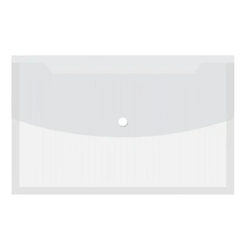 Solo Documents Bag With Expanding Button Closure Transparent Clear A3 CH 313