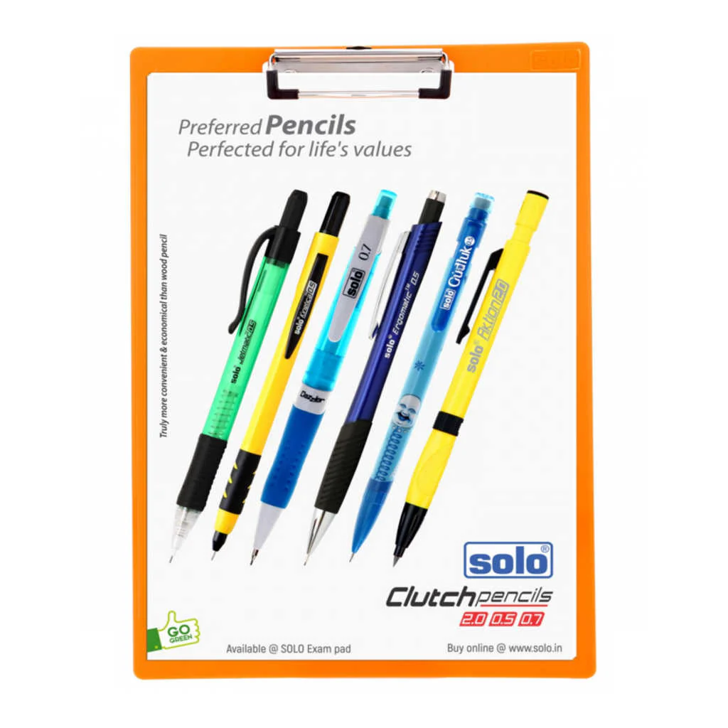 Solo Exam Board With Pen Catch Orange F/C Size SB 002 - Image 2