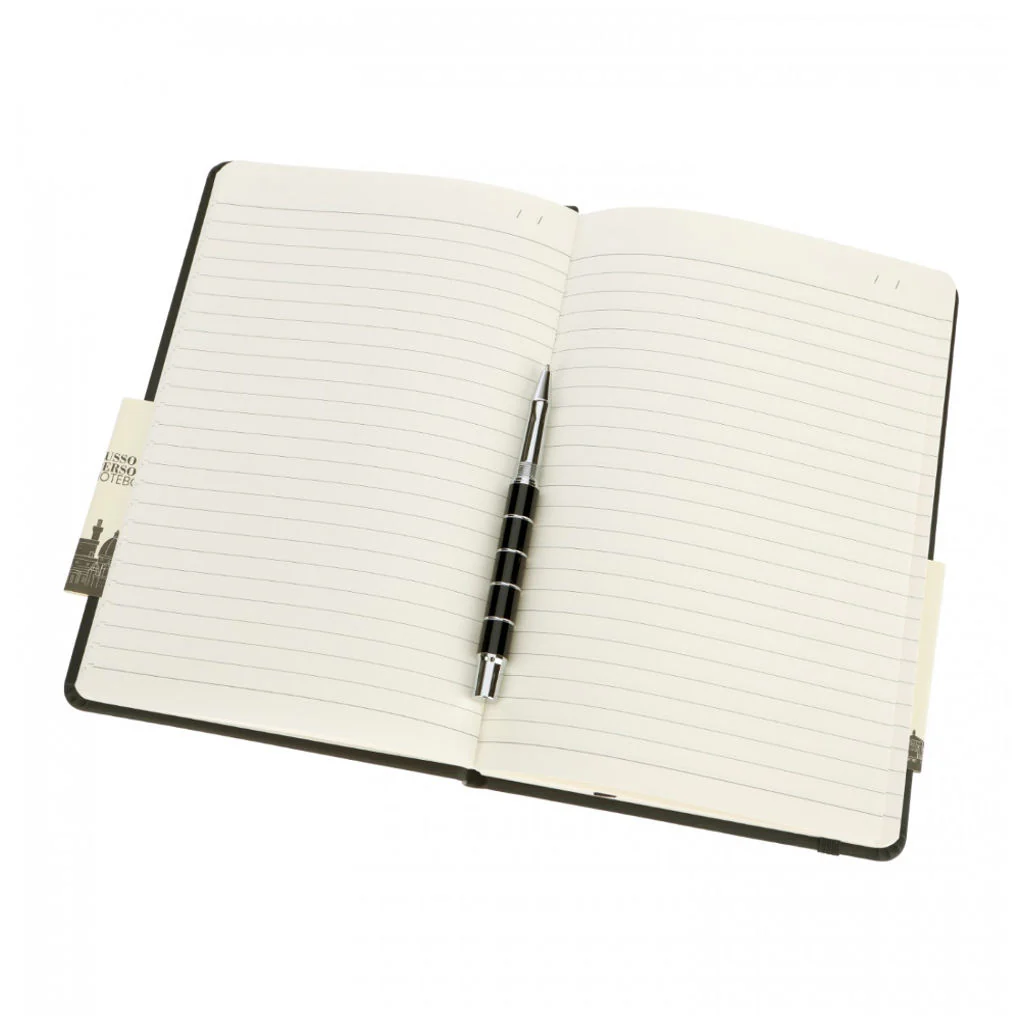 Solo Lusso Personalle Notebook Hard Cover Black Leatherette A5 LPNB2 - Image 2