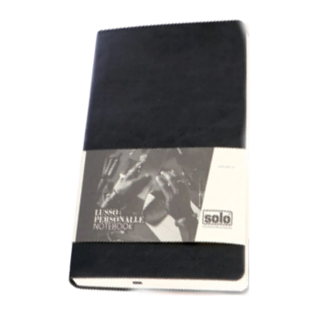 Solo Lusso Personalle Notebook Soft Cover Black Leatherette A5 LPNB1