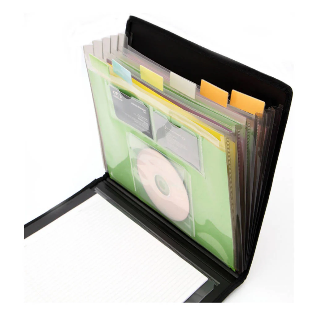Solo Magic Square Portfolio 6 Section Expanding Pocket With Pad Magic Square Black A4 EF 829 - Image 3