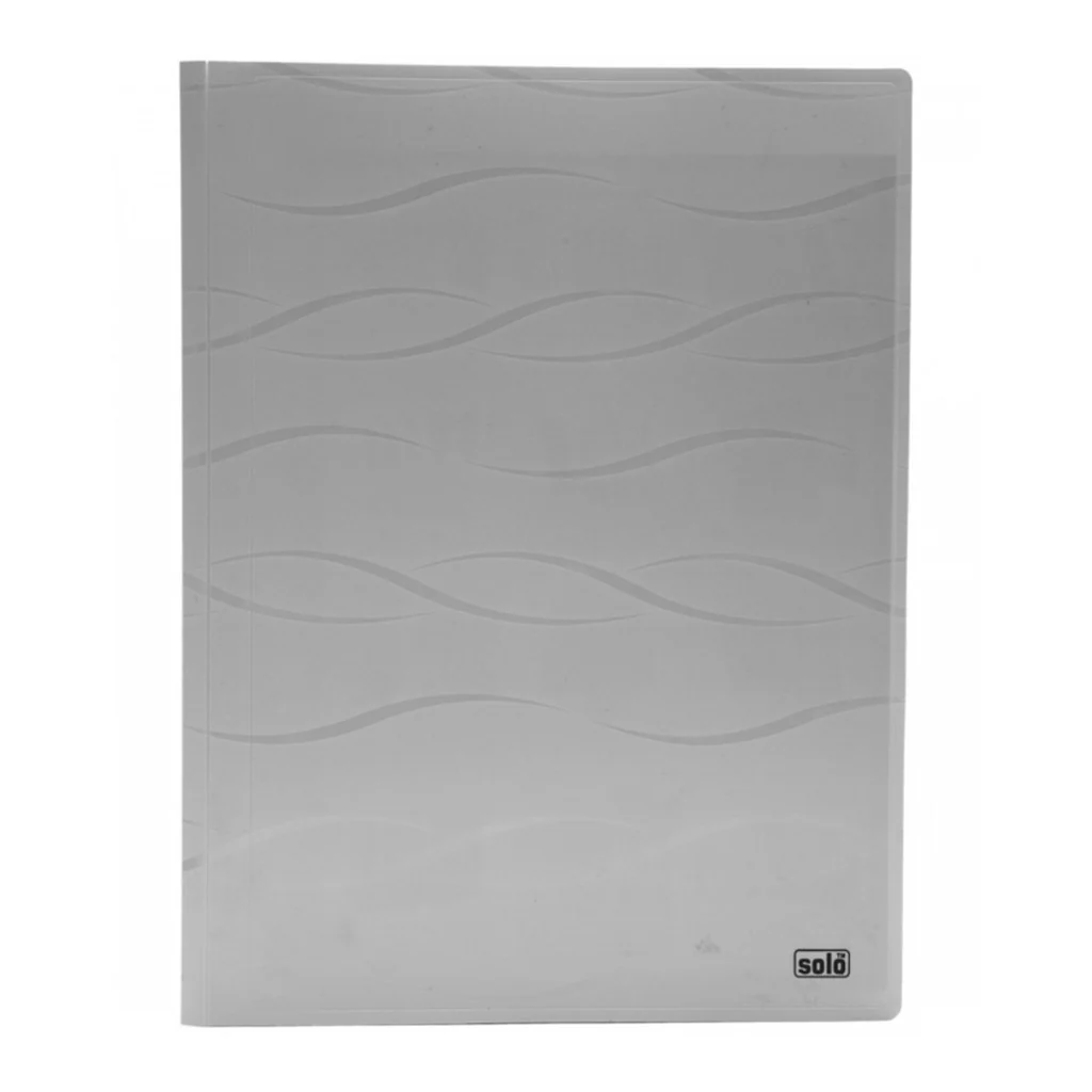 Solo Meeting Folder With Secure Expandable Pocket With Pad Wave Grey A4 CC 115