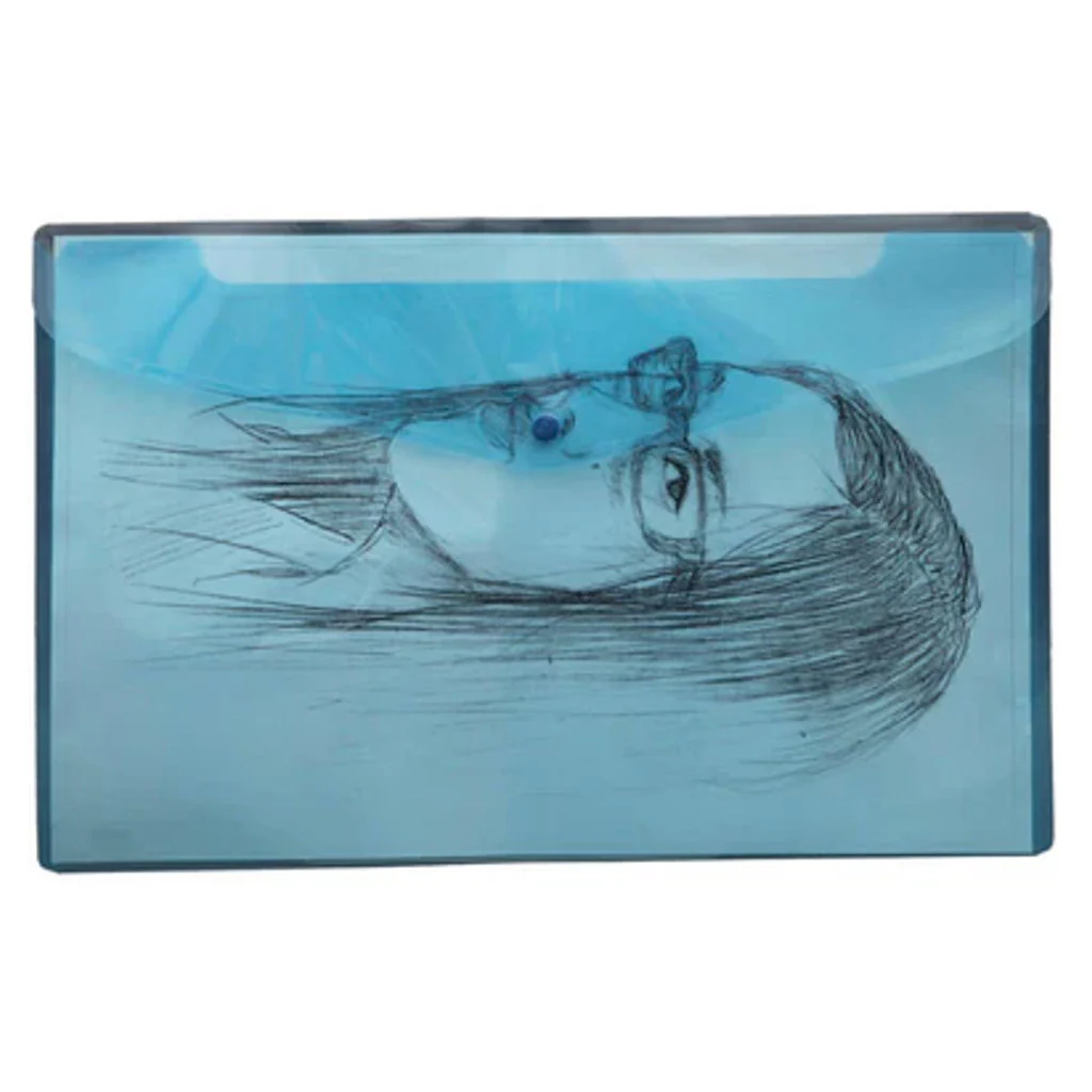 Solo My Clear Bag With Button Closure Transparent Blue A3 MC 113 - Image 2