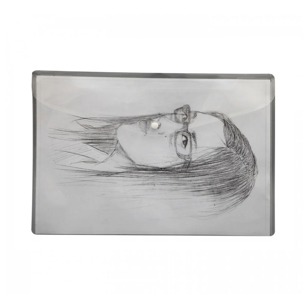 Solo My Clear Bag With Button Closure Transparent White A3 MC 113 - Image 2