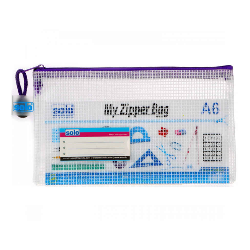 Solo My Zipper Closure Bag Blue A6 MFA61