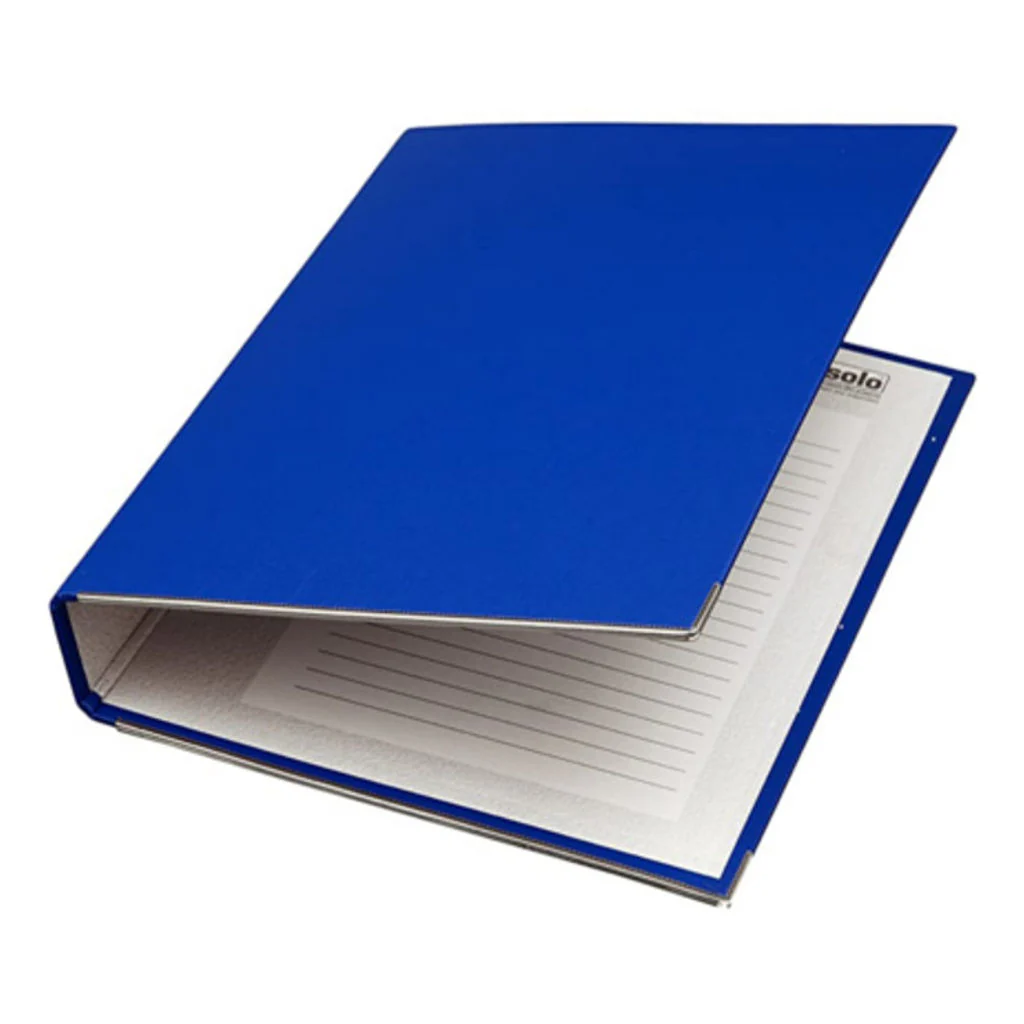 Solo Paper Board-2-D-Ring With Label Pocket Blue A4 RB 902 - Image 2