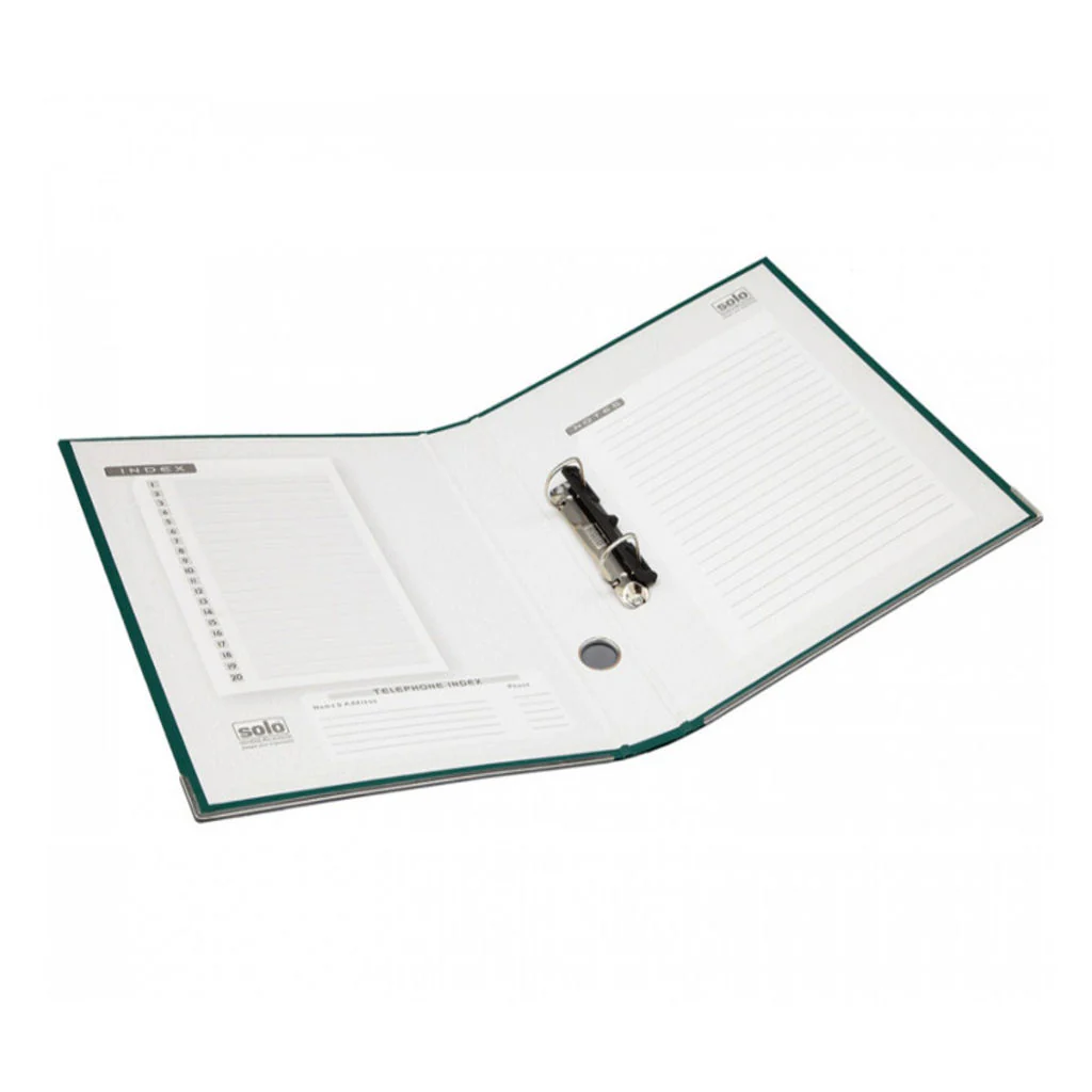 Solo Paper Board-2-D-Ring With Label Pocket Grey A4 RB 902 - Image 2