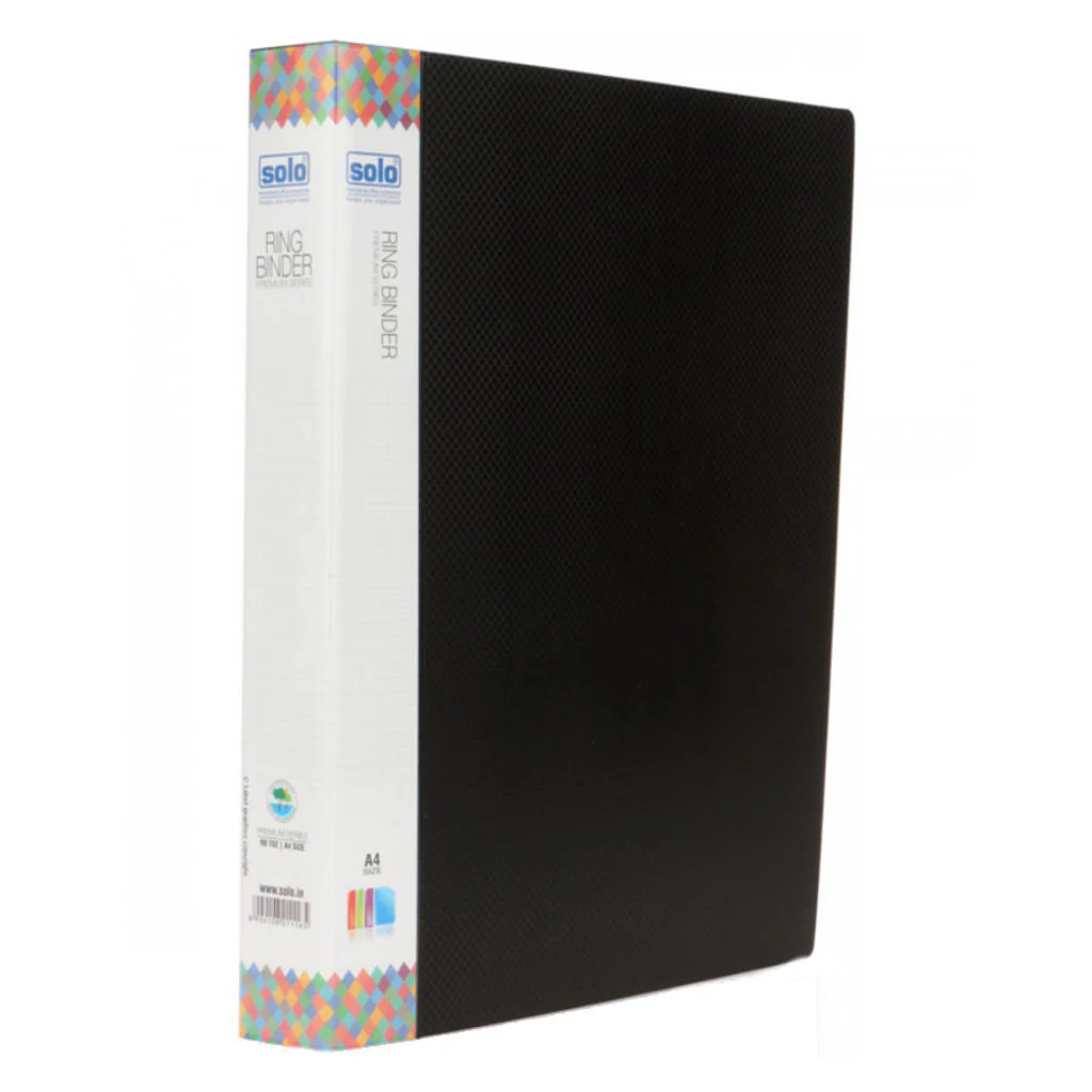 Solo Premium Series Ring Binder-2-D-Ring Black A4 RB 702