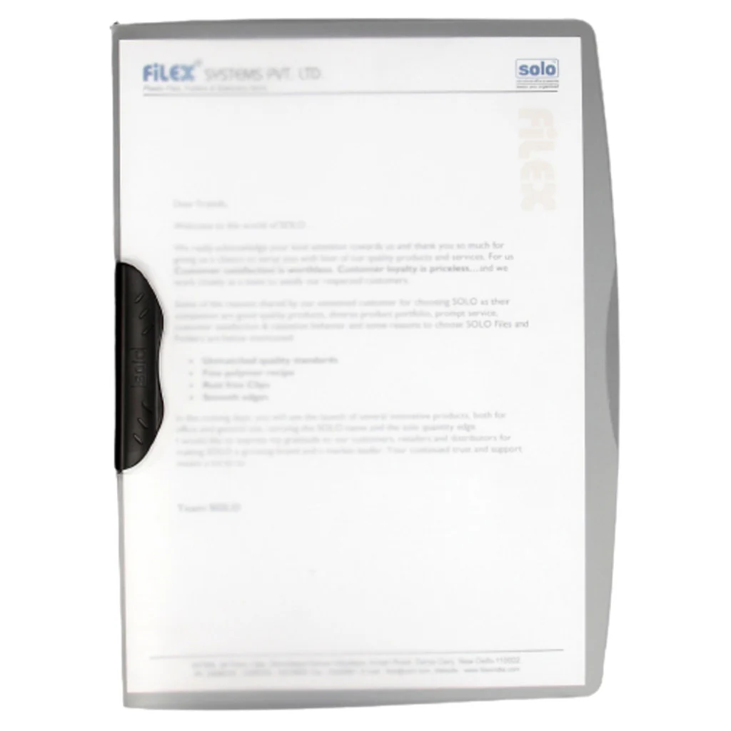 Solo Report Cover With Swing Clip Translucent White F/C RC611