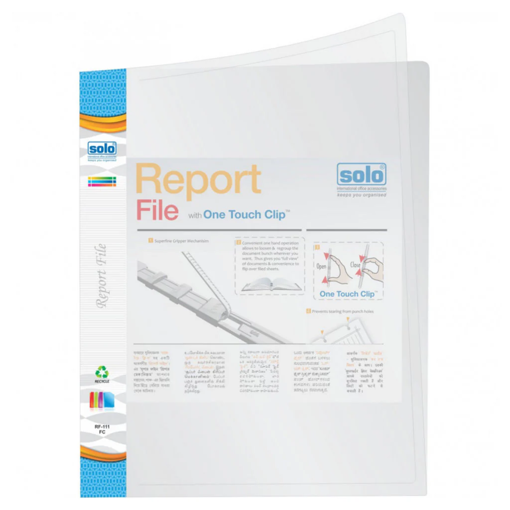 Solo Report File Super Line Transparent White F/C RF111