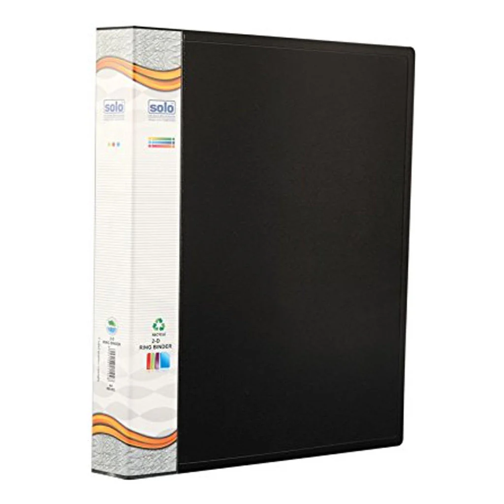 Solo Ring Binder-2-D-Ring Black A4 RB 402