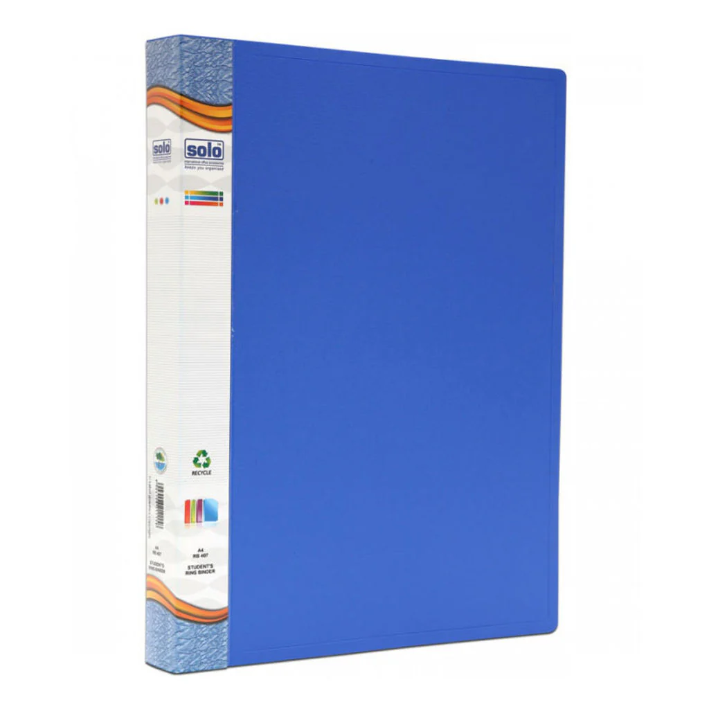 Solo Ring Binder-2-D Ring Economic 17mm Ring A4 RB 407