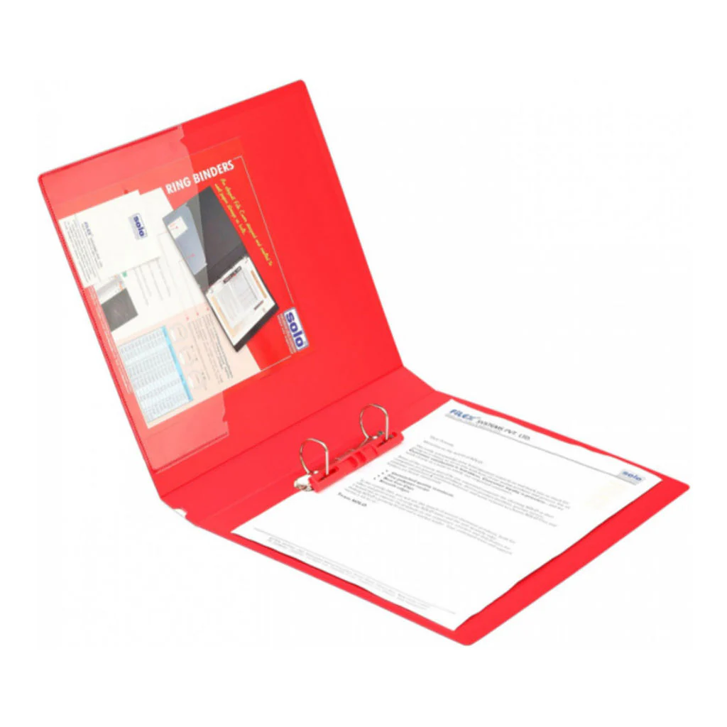 Solo Ring Binder-2-D-Ring Red A4 RB 402 - Image 2
