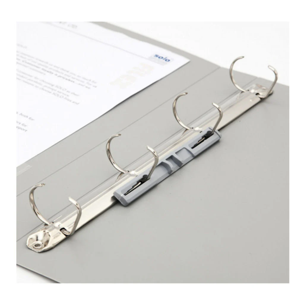 Solo Ring Binder-4-D-Ring Grey A4 RB 404 - Image 2