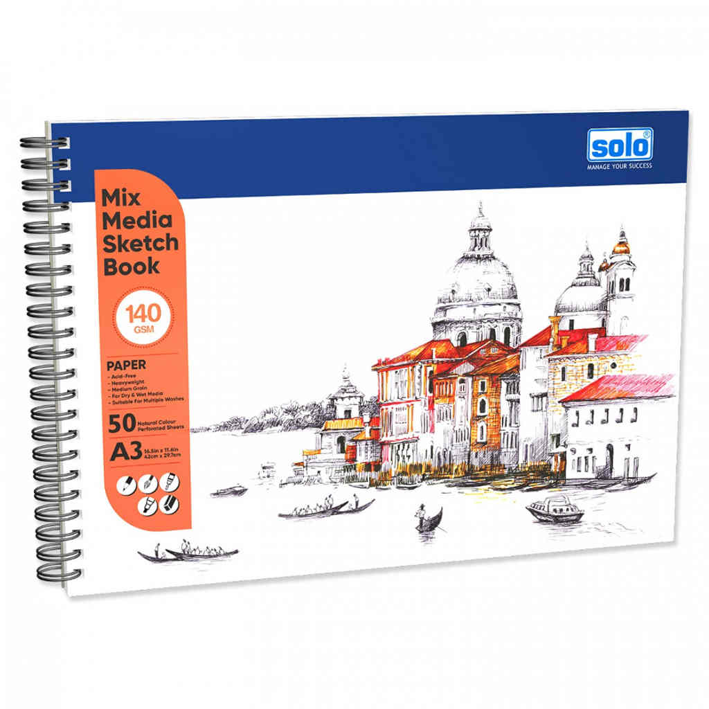 Solo Sketch Book With Landscape 50 Sheets 140 GSM A3 SBA3LD2