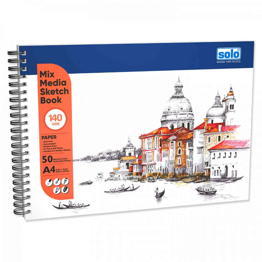 Solo Sketch Book With Landscape 50 Sheets 140 GSM A4 SBA4LD2