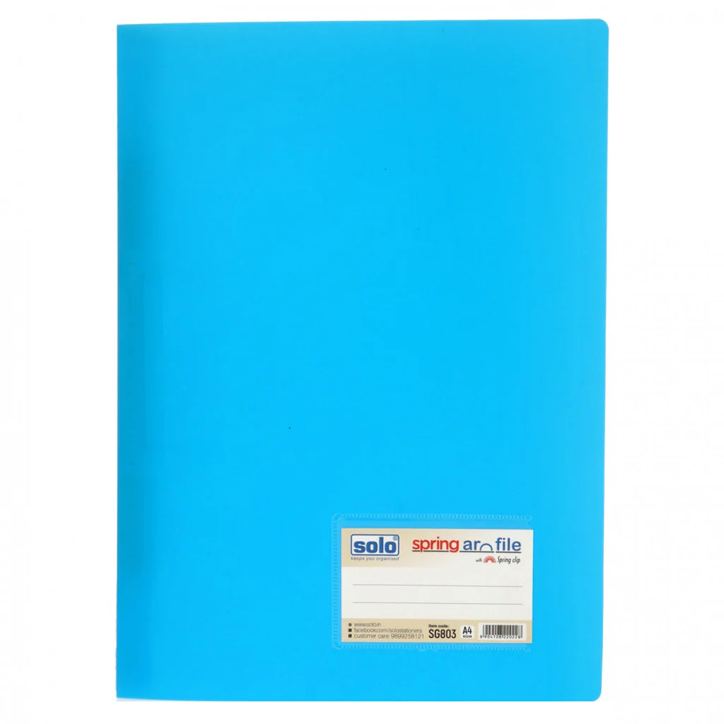 Solo Spring Arc File Sky Blue A4 SG 803