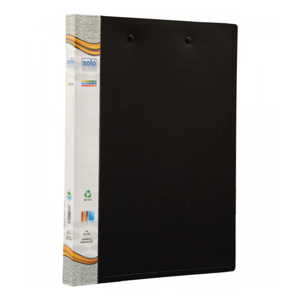 Solo Spring & Punchless File Black A4 SG 502