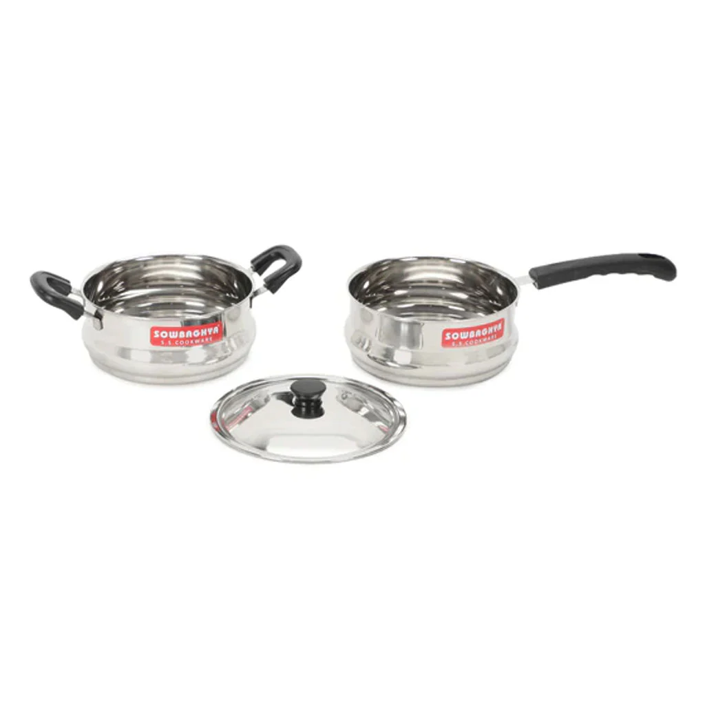 Sowbaghya Ultima Induction Base Stainless Steel Gift Set 3Pcs ISS07 - Image 3