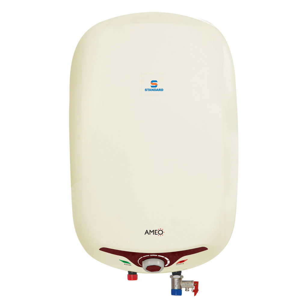 Standard Ameo 10Litre Plastic Body Storage Water Heater Vertical Ivory