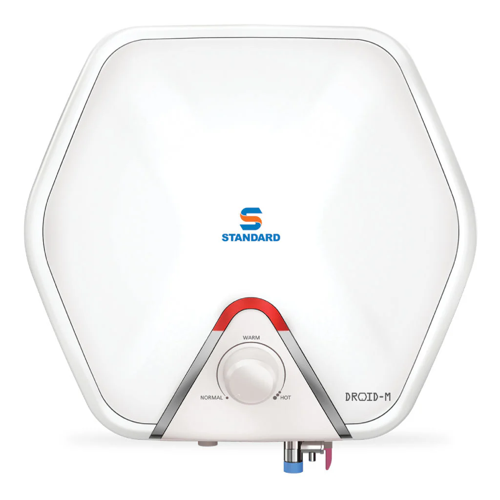 Standard Droid-M 10Litre Plastic Body Storage Water Heater Vertical White