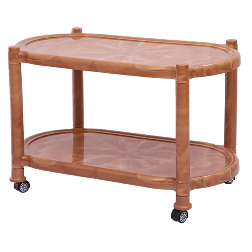 Supreme Alfa Plastic Table With Wheel Sandalwood - Image 2
