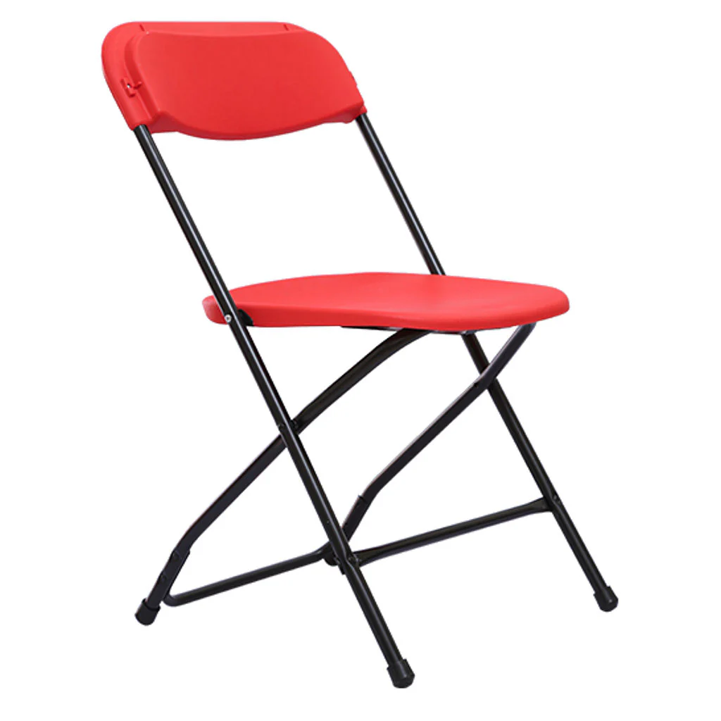 Supreme Amity Plastic Folding Chair Red - Image 2