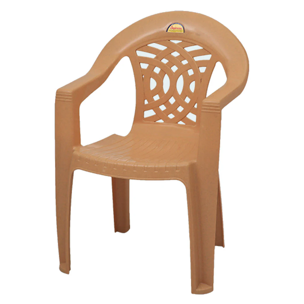 Supreme Arch Plastic Chair Amber Gold