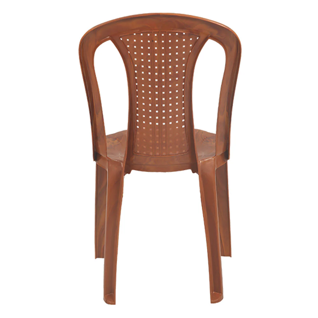 Supreme Dream Armless Plastic Chair Teakwood - Image 3