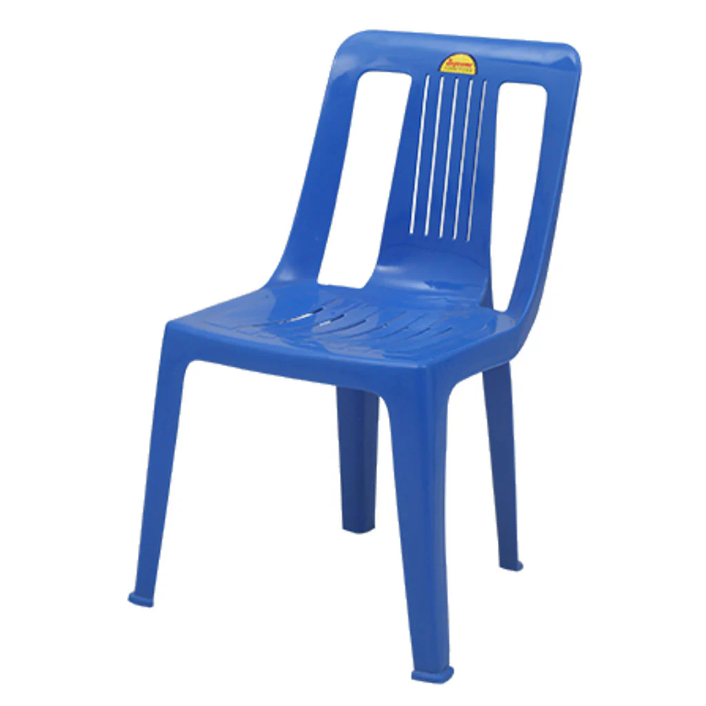 Supreme Lily Armless Plastic Chair French Blue - Image 2