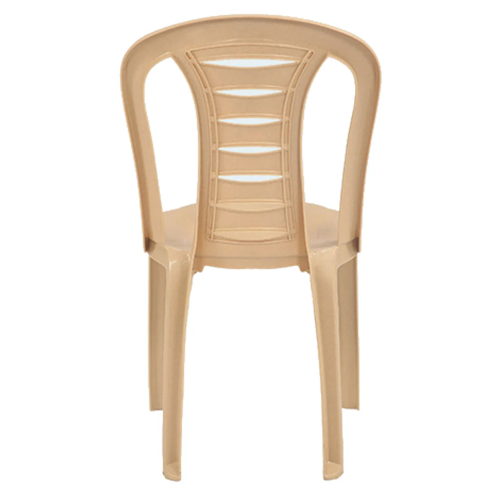 Supreme Link Armless Plastic Chair Marble Beige - Image 3