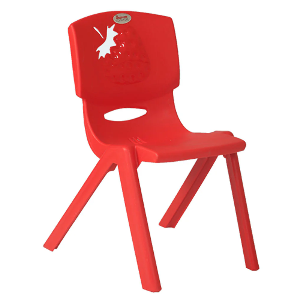 Supreme Strawberry Plastic Baby Chair Red