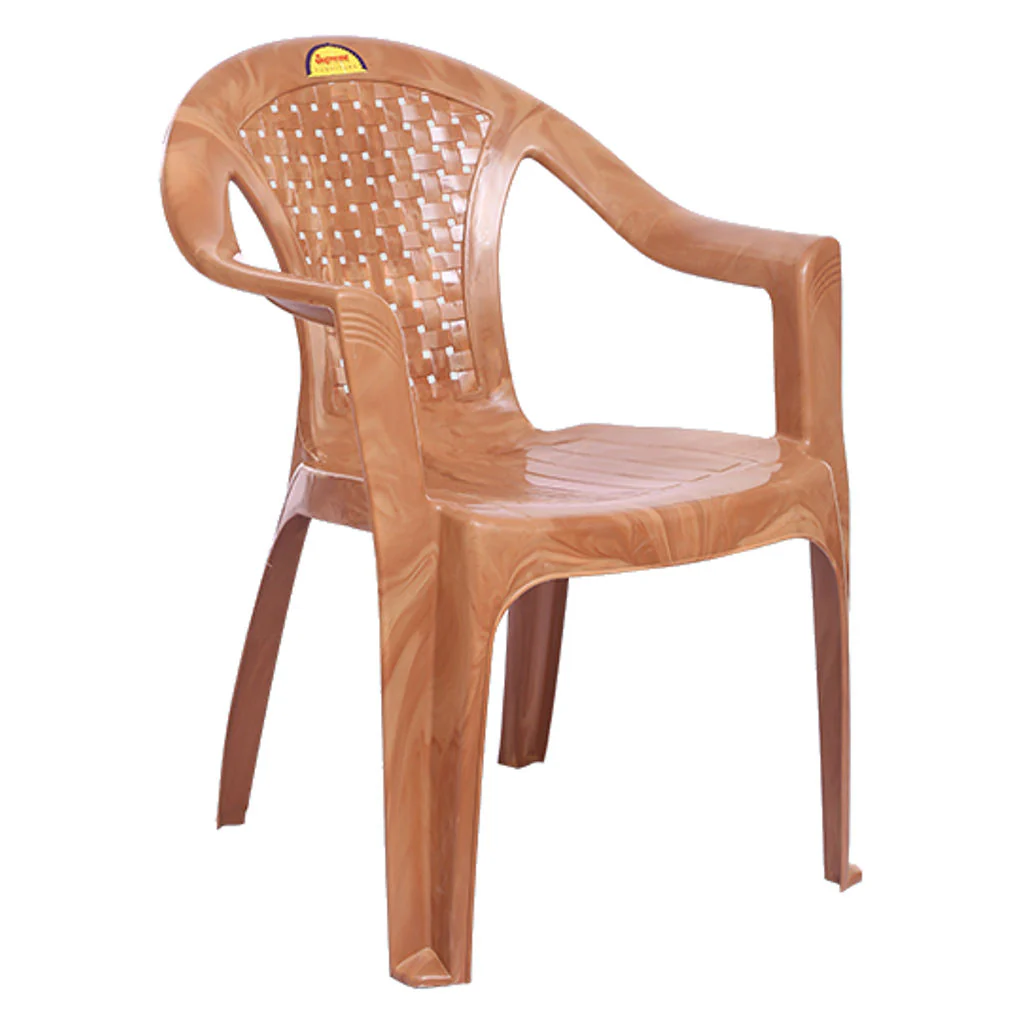 Supreme Timber Plastic Chair Sandalwood - Image 2