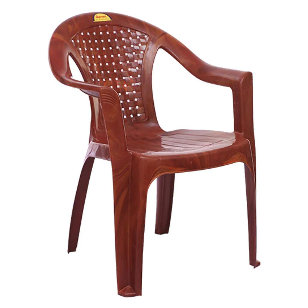 Supreme Timber Plastic Chair Teakwood - Image 2