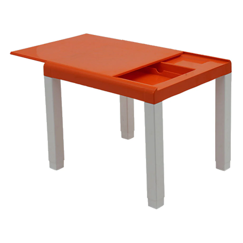 Supreme Zeta Plastic Kids Table Orange White - Image 2