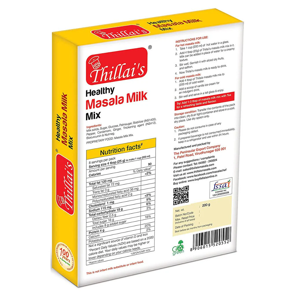 Thillai's Healthy Masala Milk Mix 200g - Image 2