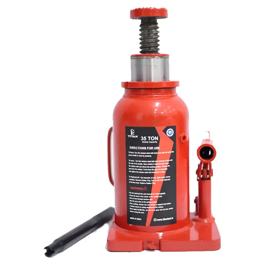 Titan Hydraulic Bottle Jack 35 Ton Red