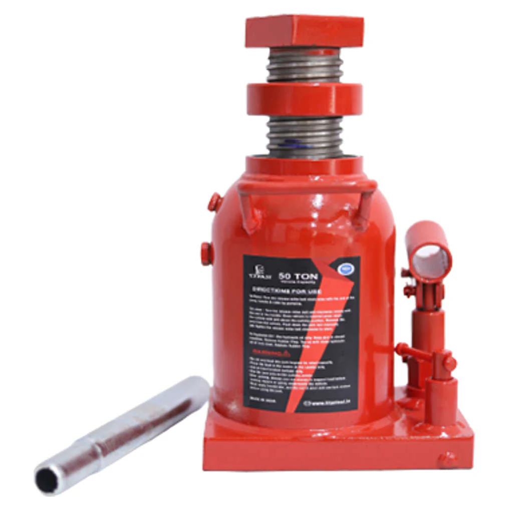 Titan Hydraulic Bottle Jack 50 Ton Red
