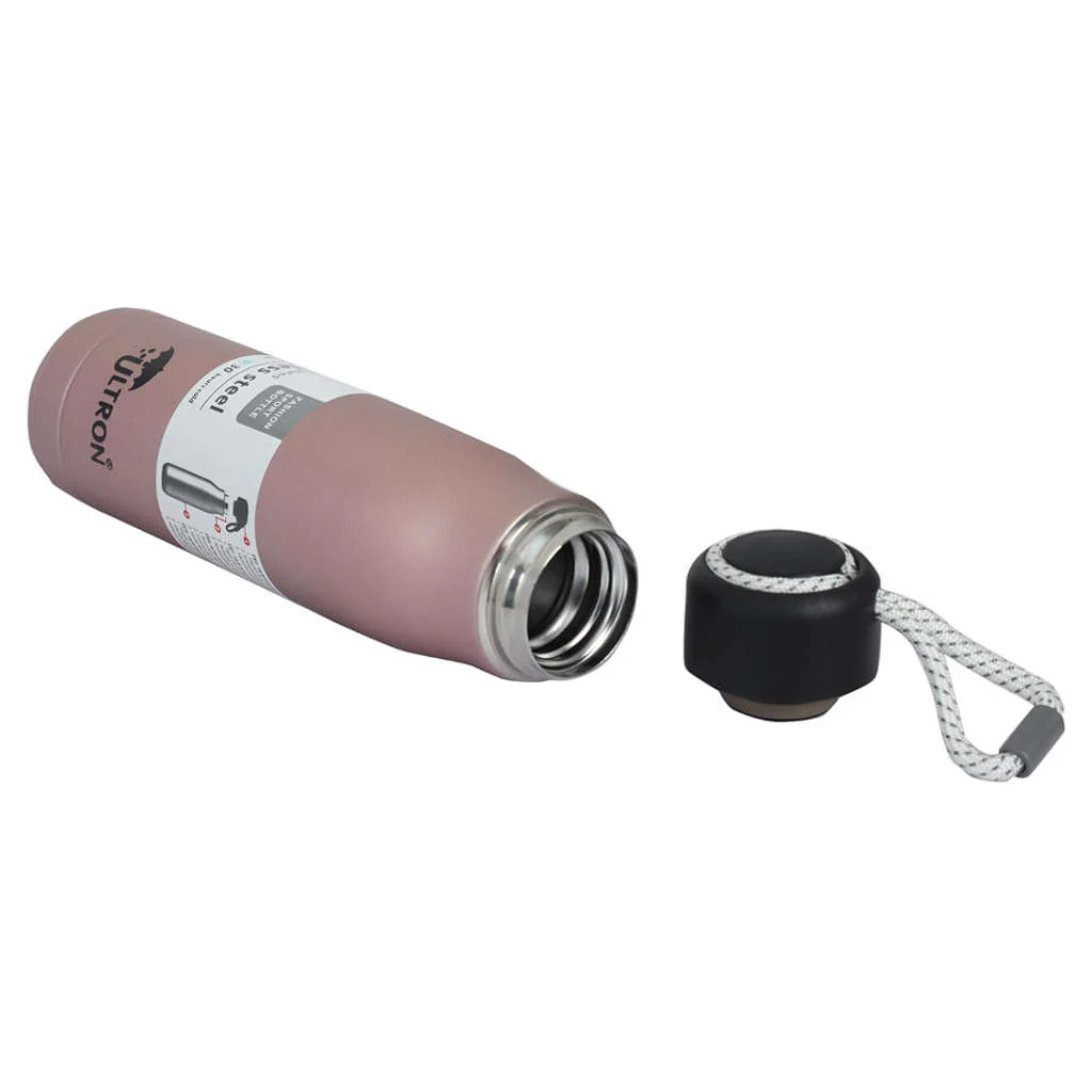 Ultron Aqua Sports Stainless Steel Hot & Cold Water Bottle 500 ml Pink - Image 3