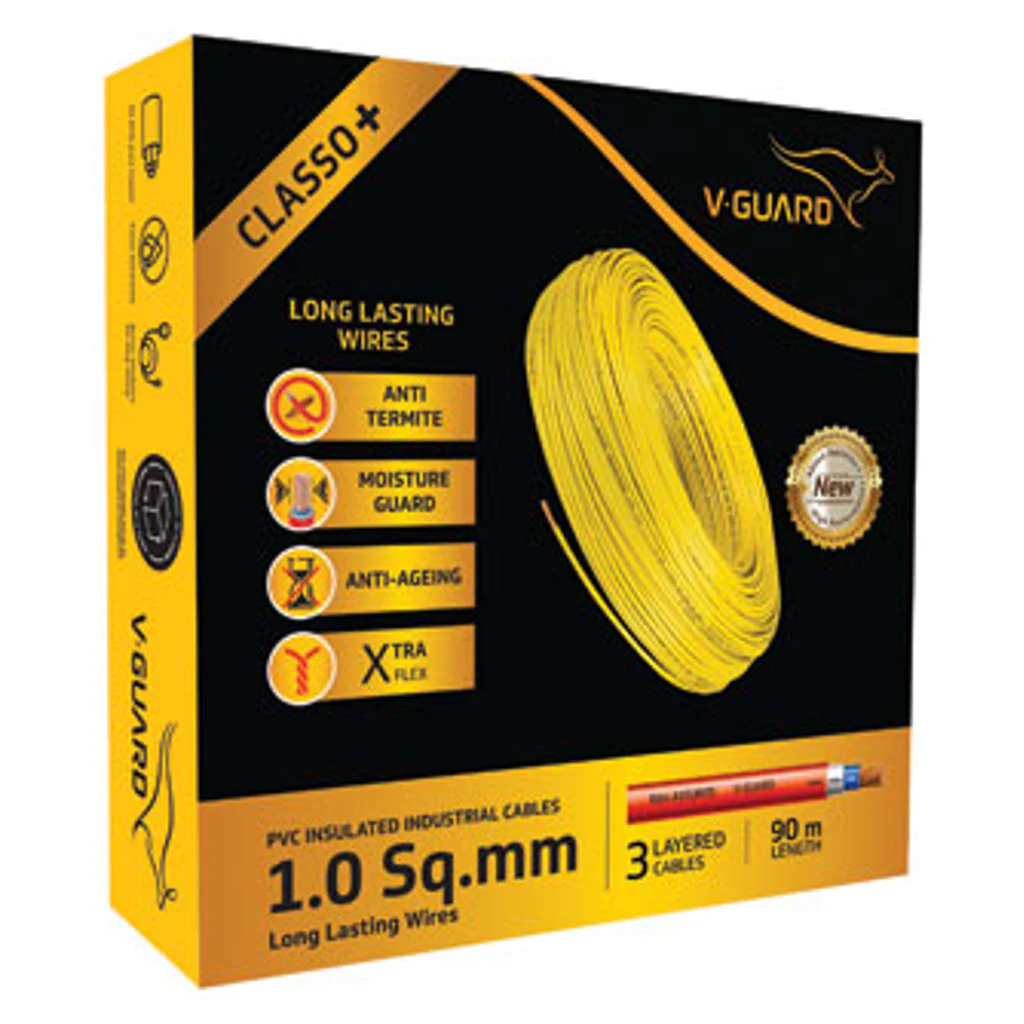 V-Guard Classio Plus Triple Layer PVC Insulated Wiring Cable 90 Mtrs 1.5 Sq.mm