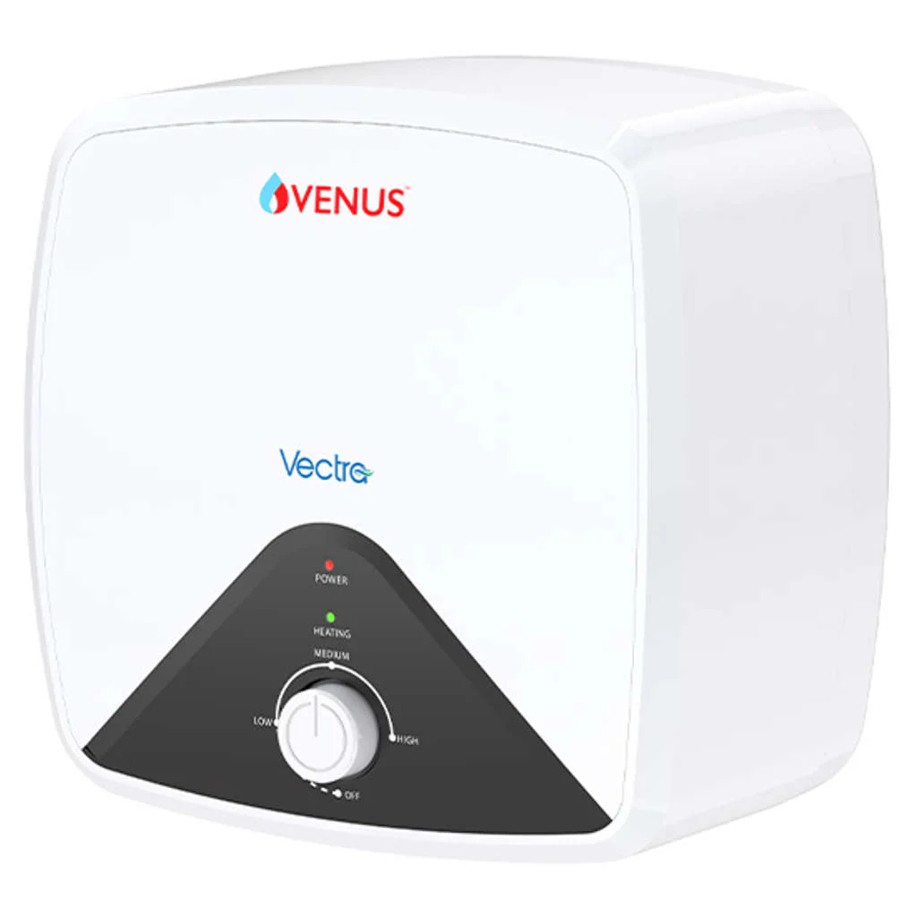 Venus Vectra Storage Water Heater 10 Litre White Designer Black 10VS